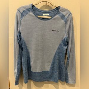 Columbia Blue Heather Long Sleeve Performance Top